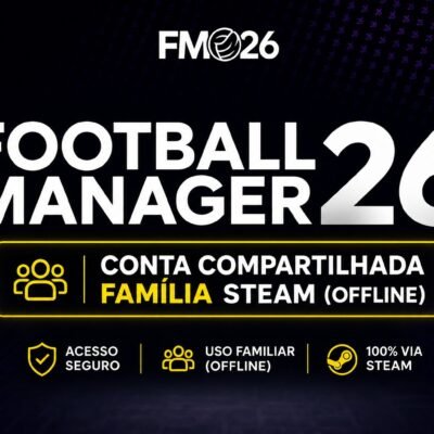Football Manager 2026 – Conta Compartilhada Família Steam (Offline)
